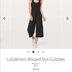 Lululemon Blissed Out High-rise Culottes 21” Sz 4